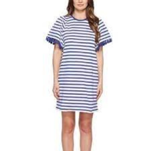 Kate Spade Blue and White Striped Mini Dress - Picture 1 of 6